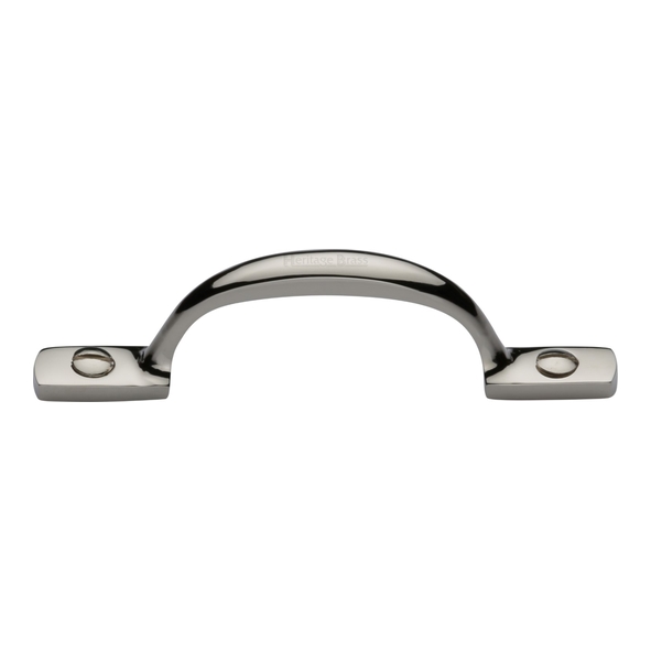 V1090 102-PNF • 102 x 28mm • Polished Nickel • Heritage Brass Straight Face Fixing Cabinet Handle